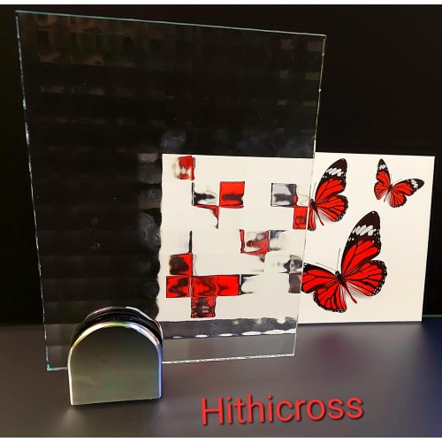 Стекло узорч. Hithicross (Квадратики) clear glass 4mm (2000*2440) 253,76м2 (52л), Китай